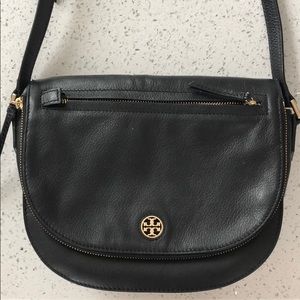 Tory Burch Black Leather Crossbody Purse